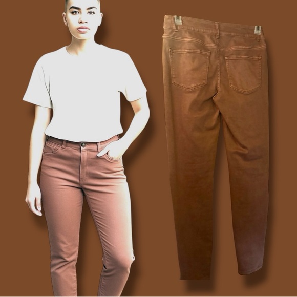 Maurices Jeans Mauve Mid-Rise Skinny Coated Denim Faux Leather Look Size M-Reg. - Picture 4 of 16